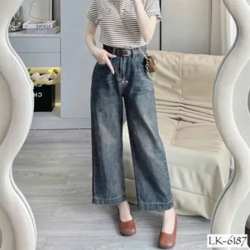 Chỗ sỉ quần Suông Nữ - Quần Jeans Suông Rách Nữ Chất Liệu Vải Dày Mềm Không Co Giãn - Nhiều Mẫu Đẹp