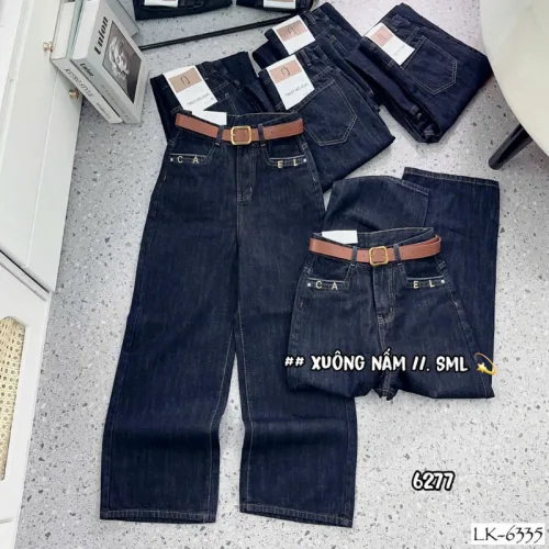 Chỗ sỉ quần Suông Nữ - Quần Jeans Suông Rách Nữ Chất Liệu Vải Dày Mềm Không Co Giãn - Nhiều Mẫu Đẹp