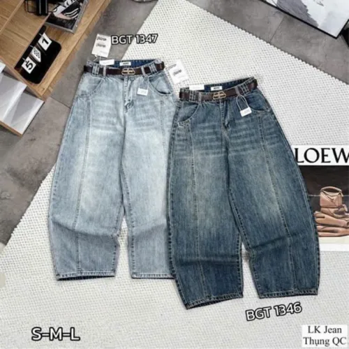 Chỗ sỉ quần Suông Nữ - Quần Jeans Suông Rách Nữ Chất Liệu Vải Dày Mềm Không Co Giãn - Nhiều Mẫu Đẹp