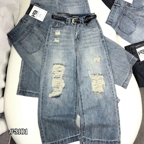 Chỗ sỉ quần Suông Nữ - Quần Jeans Suông Rách Nữ Chất Liệu Vải Dày Mềm Không Co Giãn - Nhiều Mẫu Đẹp