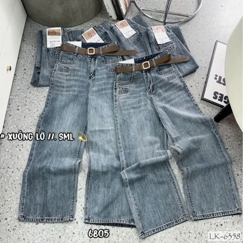 Chỗ sỉ quần Suông Nữ - Quần Jeans Suông Rách Nữ Chất Liệu Vải Dày Mềm Không Co Giãn - Nhiều Mẫu Đẹp