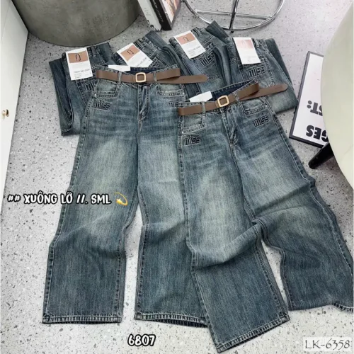 Chỗ sỉ quần Suông Nữ - Quần Jeans Suông Rách Nữ Chất Liệu Vải Dày Mềm Không Co Giãn - Nhiều Mẫu Đẹp