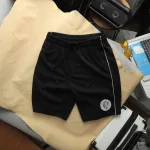 Quần short nam QB441 lưng thun, in logo, phối sọc hai bên, big size