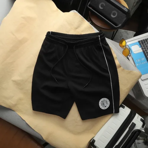 Quần short nam QB441 lưng thun, in logo, phối sọc hai bên, big size