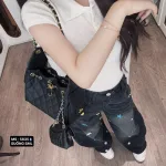 Chuyên sỉ quần Thụng Jeans Nữ Thêu Ngôi Sao Vải Dày Mềm Không Co Giãn