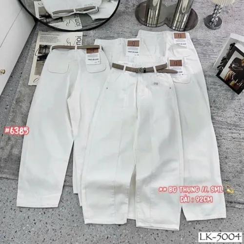 Shop sỉ quần Thụng Nữ - Quần Jeans Thụng - Quần Thụng Kaki Nữ Rách Túi Chất Liệu Vải Dày Mềm Không Co Giãn