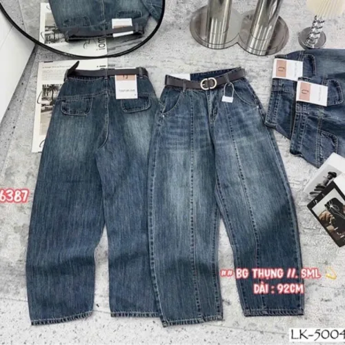 Shop sỉ quần Thụng Nữ - Quần Jeans Thụng - Quần Thụng Kaki Nữ Rách Túi Chất Liệu Vải Dày Mềm Không Co Giãn