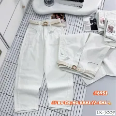 Shop sỉ quần Thụng Nữ - Quần Jeans Thụng - Quần Thụng Kaki Nữ Rách Túi Chất Liệu Vải Dày Mềm Không Co Giãn