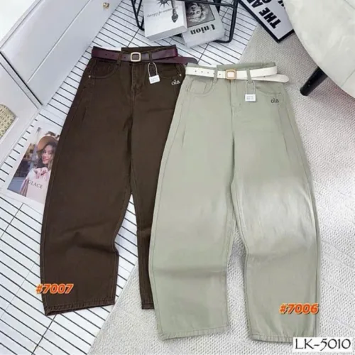 Shop sỉ quần Thụng Nữ - Quần Jeans Thụng - Quần Thụng Kaki Nữ Rách Túi Chất Liệu Vải Dày Mềm Không Co Giãn