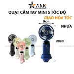 Quạt mini cầm tay 5 tốc độ, nhiều màu, kích thước 30x9cm