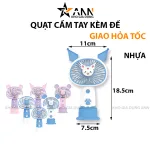 Quạt Mini Tai Thỏ Cầm Tay Có Đế