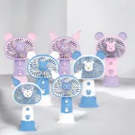 Quạt Mini Tai Thỏ Cầm Tay Có Đế