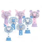 Quạt Mini Tai Thỏ Cầm Tay Có Đế