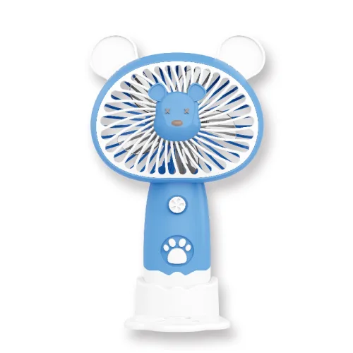 Quạt Mini Tai Thỏ Cầm Tay Có Đế