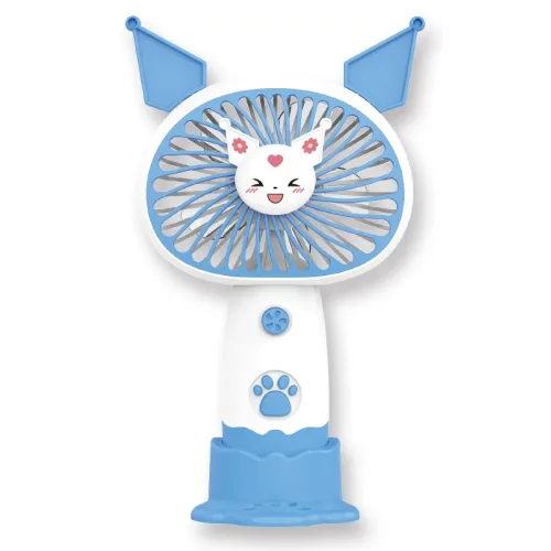 Quạt Mini Tai Thỏ Cầm Tay Có Đế