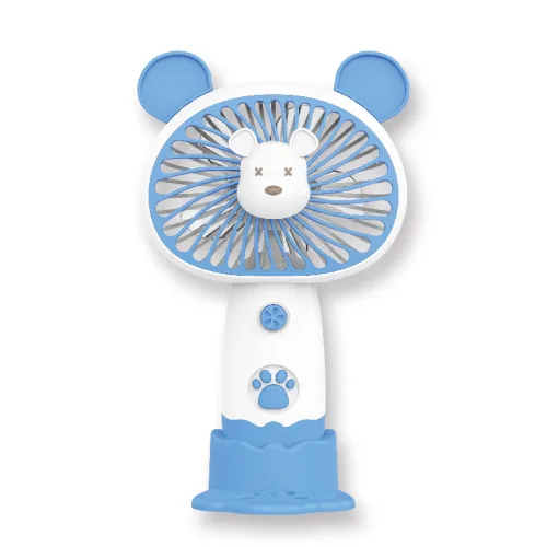 Quạt Mini Tai Thỏ Cầm Tay Có Đế