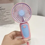Quạt mini cầm tay kèm sticker, kích thước 7.5 x 15 x 5.5 cm
