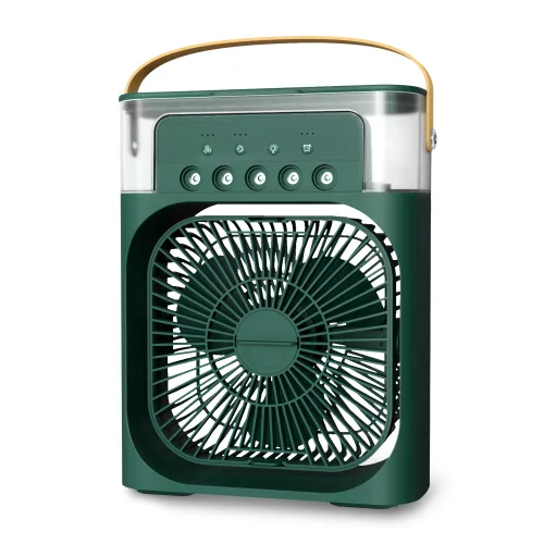 Nguồn hàng sỉ quạt Phun Hơi Nước Có Đèn Hình Vuông Quạt Để Bàn Mini 600ml 20x25.5x8.5cm