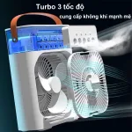 Nguồn hàng sỉ quạt Phun Hơi Nước Có Đèn Hình Vuông Quạt Để Bàn Mini 600ml 20x25.5x8.5cm