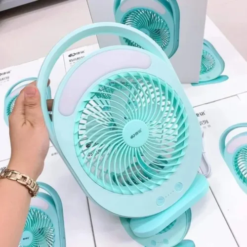 Quạt bàn tích điện F0336 tích hợp đèn LED