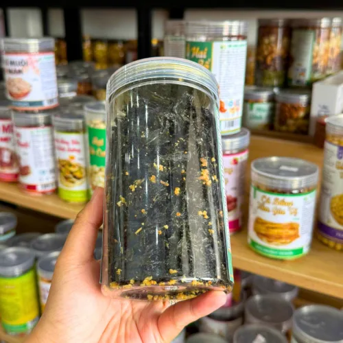 Rong biển cháy tỏi đóng hộp Pet, khối lượng 150g