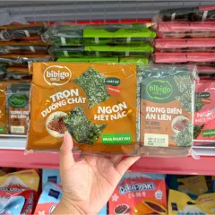 Rong biển ăn liền Bibigo lốc 3 gói, 4 vị: Truyền Thống, Dầu Mè, Muối Hồng, BBQ