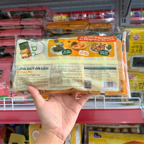 Rong biển ăn liền Bibigo lốc 3 gói, 4 vị: Truyền Thống, Dầu Mè, Muối Hồng, BBQ