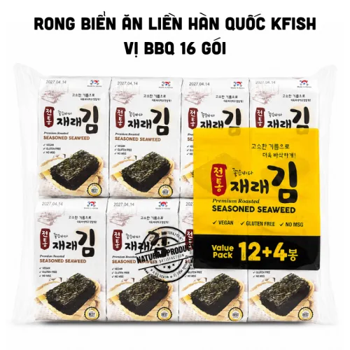 Chỗ sỉ rong Biển Ăn Liền Hàn Quốc KFish Vị BBQ 16 Gói