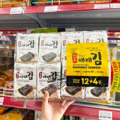 Chỗ sỉ rong Biển Ăn Liền Hàn Quốc KFish Vị BBQ 16 Gói