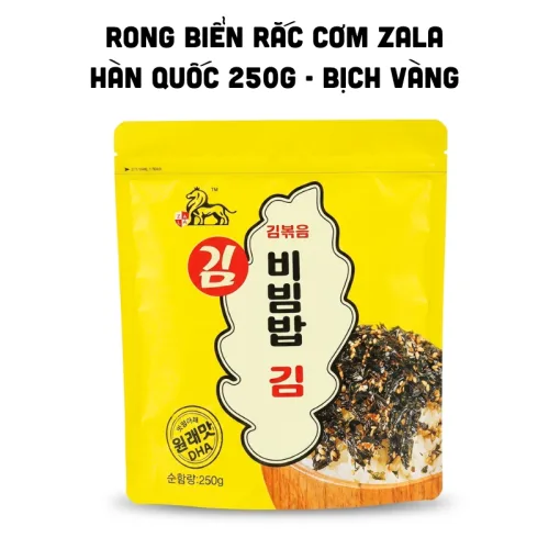 Rong biển rắc cơm canxi Zala Hàn Quốc, bịch vàng 250g