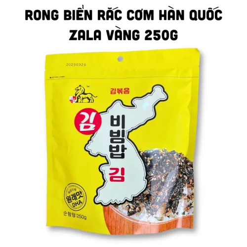 Rong biển rắc cơm canxi Zala Hàn Quốc, bịch vàng 250g