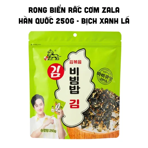 Shop sỉ rong Biển Rắc Cơm Canxi Zala Hàn Quốc 250g - Bịch Xanh Lá