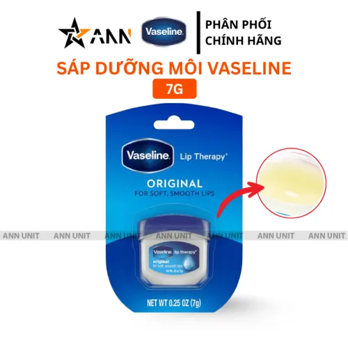 Sáp dưỡng môi Vaseline Lip Therapy Original, hũ 7g
