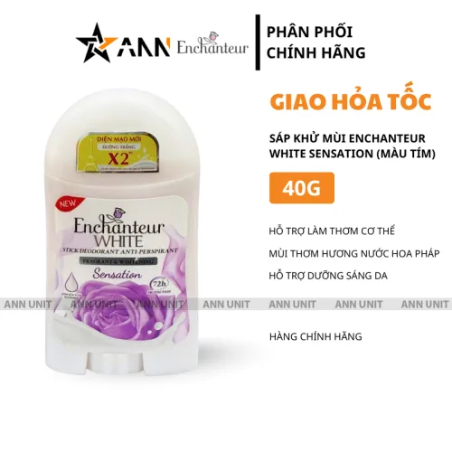 Chuyên sỉ sáp Khử Mùi Enchanteur White Sesation 40g - Sáp Khử Mùi Hương Nước Hoa Pháp