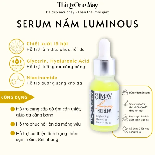 Chỗ sỉ serum Dưỡng Sáng Da Đều Màu 31May Luminous 15ml - Tinh Chất Dưỡng Thirty One May