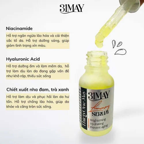 Chỗ sỉ serum Dưỡng Sáng Da Đều Màu 31May Luminous 15ml - Tinh Chất Dưỡng Thirty One May