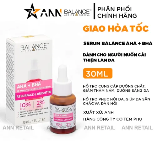 Tinh chất AHA + BHA Balance Active Formula 30ml - Tái tạo, dưỡng trắng da