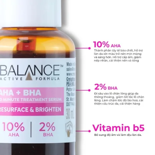 Tinh chất AHA + BHA Balance Active Formula 30ml - Tái tạo, dưỡng trắng da
