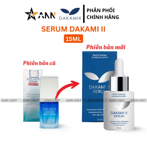 Serum Dakami II dưỡng sáng da, mờ thâm 15ml