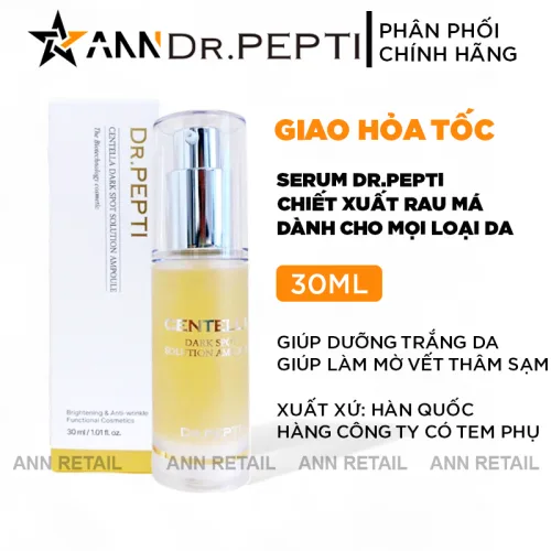Shop sỉ serum Dr.Pepti Hàn Quốc Chiết Xuất Rau Má Centella Dark Spot Solution Ampoule 30ml