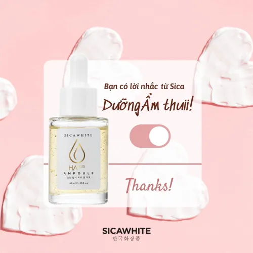 Tinh chất Sica White HA Plus Ampoule 40ml dưỡng ẩm, làm dịu