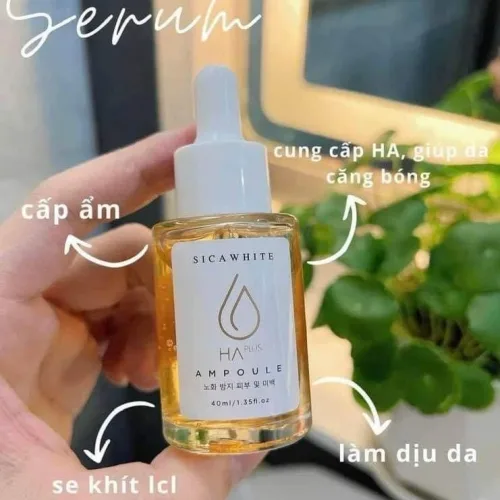 Tinh chất Sica White HA Plus Ampoule 40ml dưỡng ẩm, làm dịu