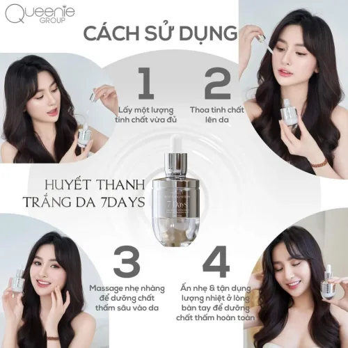 Shop sỉ serum Huyết Thanh Queenie Skin 7Days 50ml