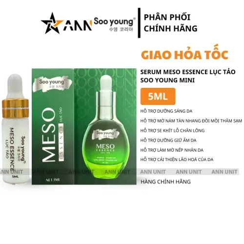 Nguồn hàng sỉ serum Meso Essence Lục Tảo Soo Young Mini 5ml - Dành Cho Da Nám