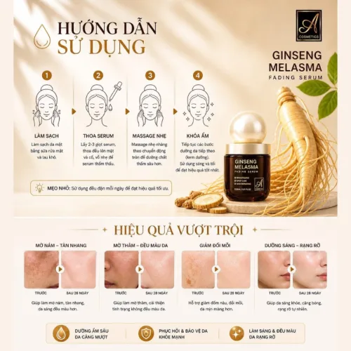 Serum A Ginseng Melasma Fading Phương Anh 35ml, phiên bản mới