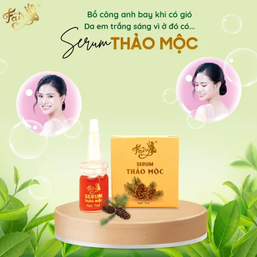 Shop sỉ serum Thảo Mộc Fairy Cosmetics Mini 7ml Dưỡng Trắng Căng Bóng Da