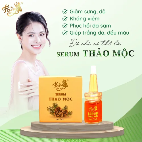 Shop sỉ serum Thảo Mộc Fairy Cosmetics Mini 7ml Dưỡng Trắng Căng Bóng Da