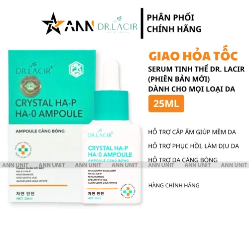 Serum tinh thể vàng Dr.Lacir Crystal Serum, dung tích 25ml