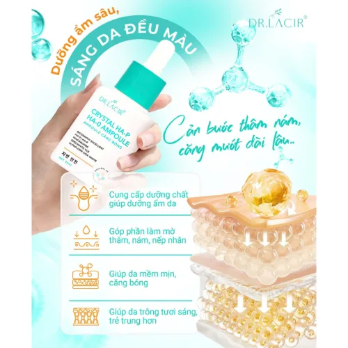 Serum tinh thể vàng Dr.Lacir Crystal Serum, dung tích 25ml