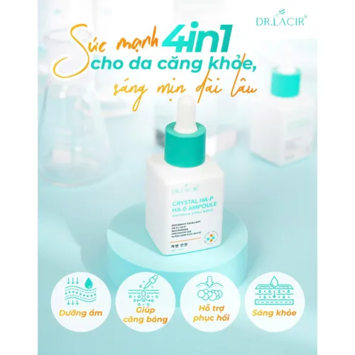 Serum tinh thể vàng Dr.Lacir Crystal Serum, dung tích 25ml